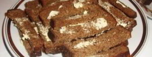 гренки из черного хлеба с сыром. Шаг 3