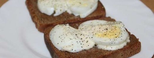 гренки из черного хлеба с вареным яйцом. Шаг 11