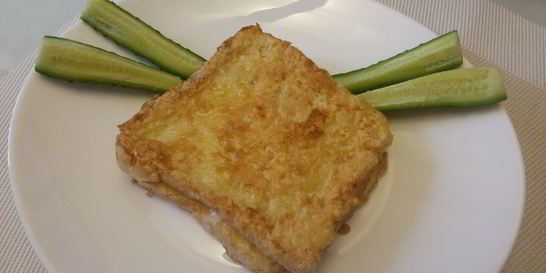 Гренки с моцареллой