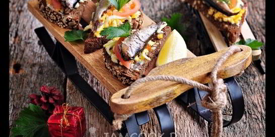 Гренки со шпротами