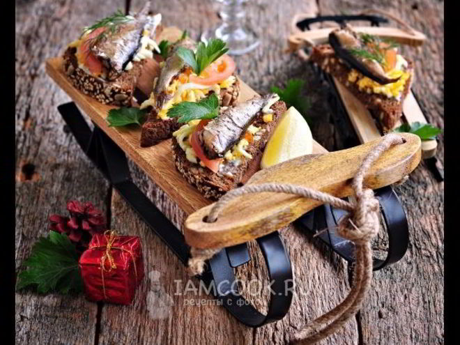 Рецепт гренков со шпротами