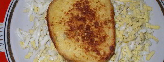 гренки в яйце и с яйцом. Шаг 13