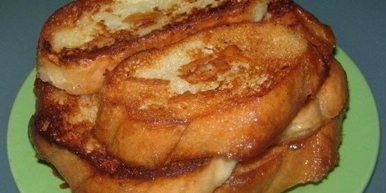 Нежные гренки с сахаром