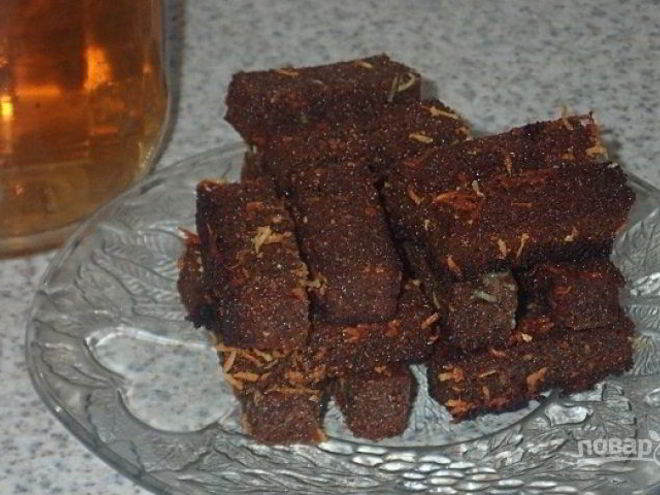 Рецепт ржаных гренков с чесноком