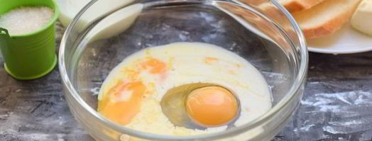 сладкие гренки из батона с молоком и яйцом. Шаг 4