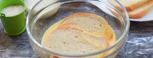 сладкие гренки из батона с молоком и яйцом. Шаг 7