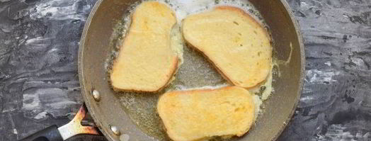 сладкие гренки из батона с молоком и яйцом. Шаг 8