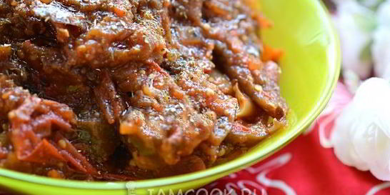 Икра из замороженных овощей