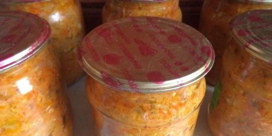 Икра кабачковая в банку