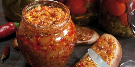 Овощная икра из баклажанов и перца