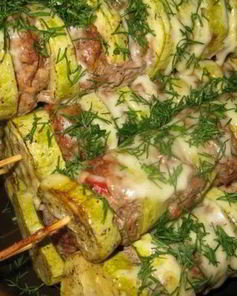 Канапе из фарша и кабачков