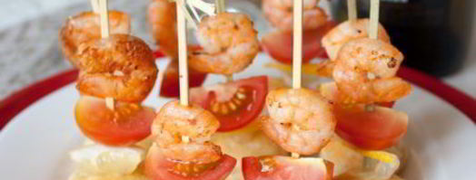 канапе из креветок с помидорками черри. Шаг 7