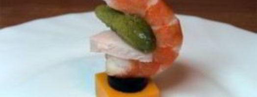 канапе из мяса и овощей. Шаг 10