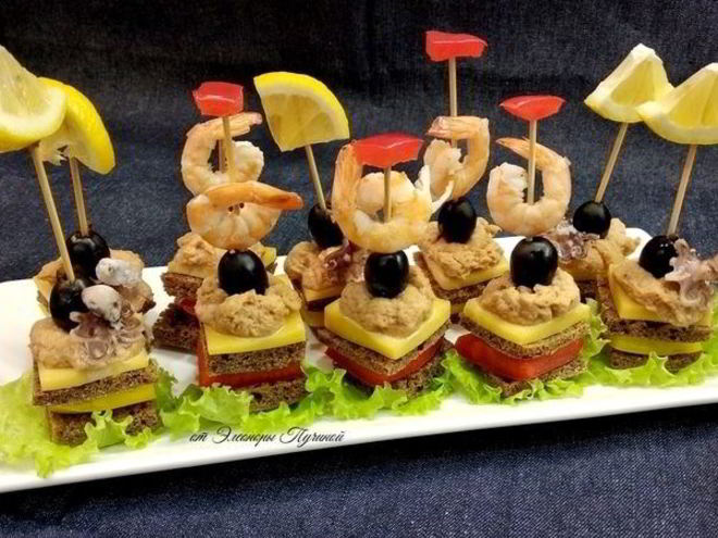 Рецепт канапе морской штиль