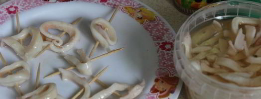 канапе с кальмаром. Шаг 5