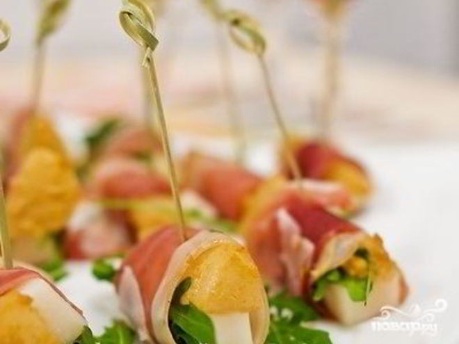 Рецепт канапе с хамоном