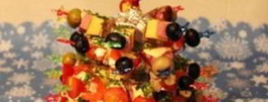 канапе с колбасой и сыром. Шаг 7