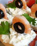 Канапе с креветками