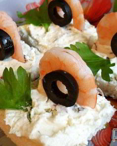 Канапе с креветками