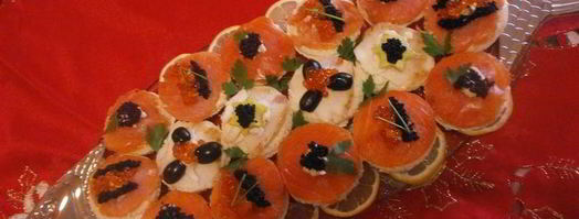 канапе с лососем и ароматным маслом. Шаг 5