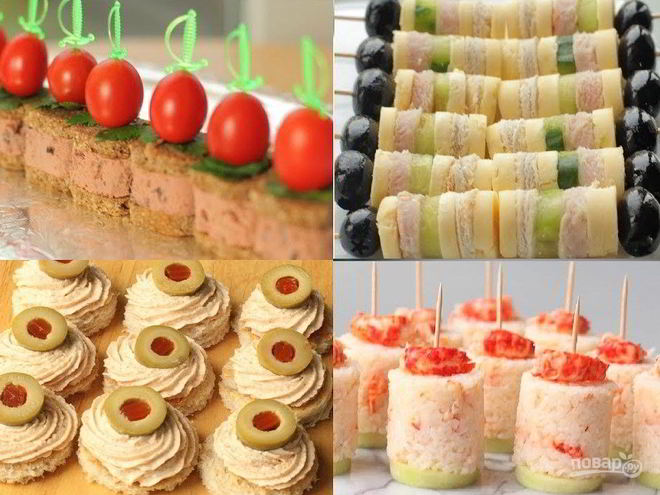 Рецепт простых канапе