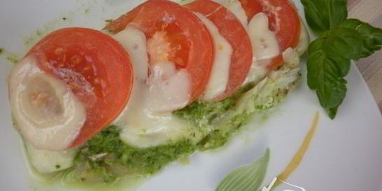 Капрезеиз запеченной рыбы