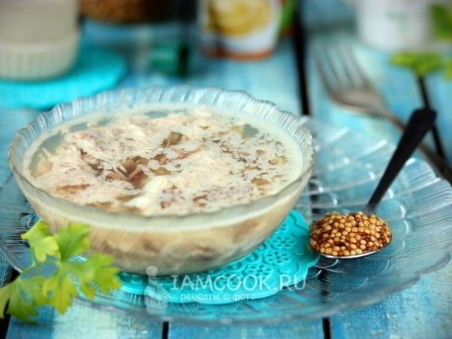 Рецепт индюшиного-говяжьего холодец в мультиварке