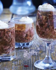 Холодец из говядины в бокалах