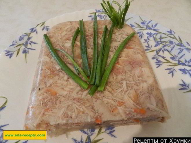 Рецепт холодца из свиных ножек и рульки