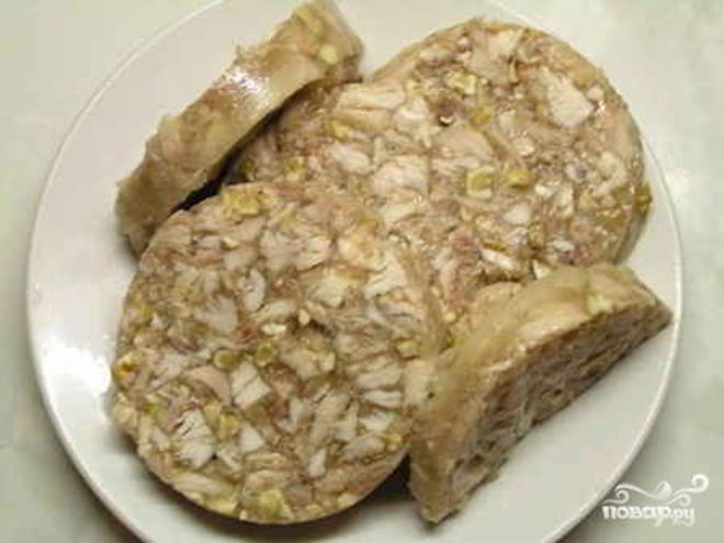 Рецепт куриного холодца в бутылке