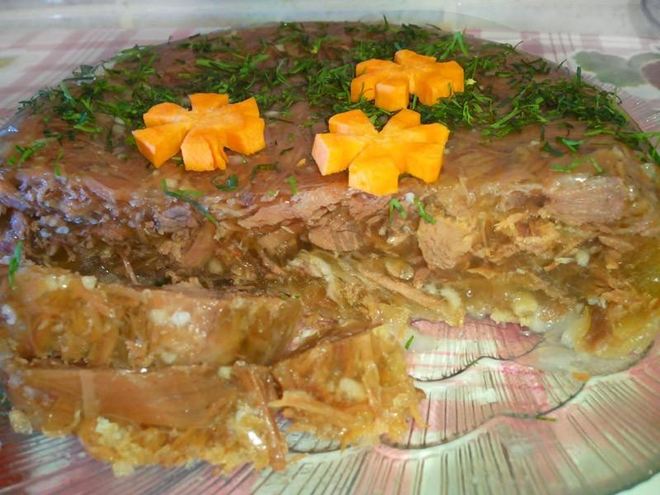 Рецепт студня холодец из свиной головы