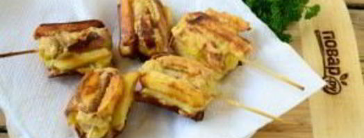 хот дог из картошки фри. Шаг 7