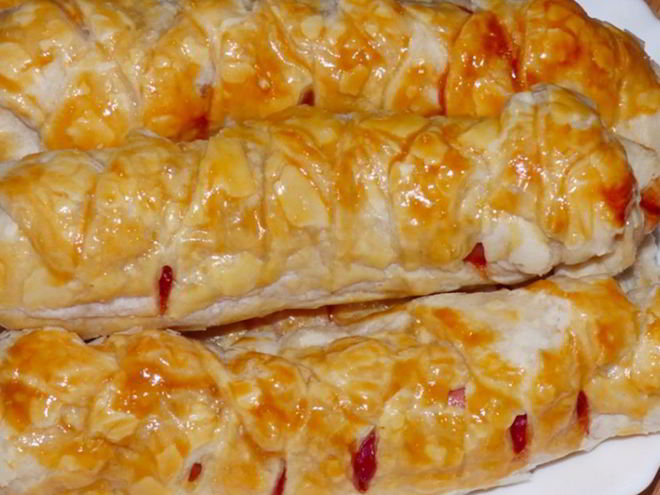 Рецепт хот-дога из слоеного теста