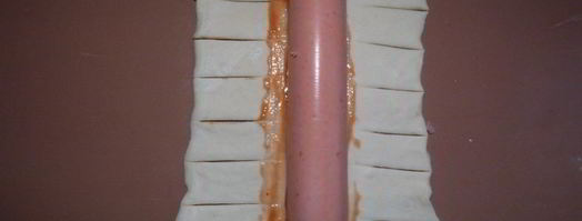 хот-дог из слоеного теста. Шаг 6