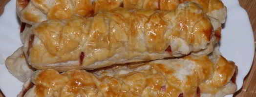 хот-дог из слоеного теста. Шаг 9