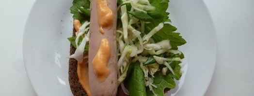 хот-дог с капустным салатом. Шаг 6