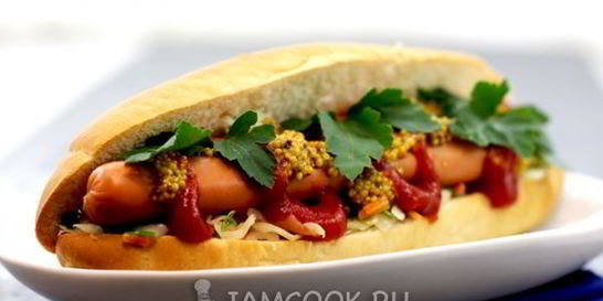 Хот-дог с квашеной капустой