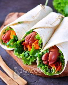 Хот-дог в лаваше