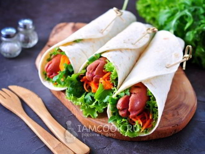 Рецепт хот-дога в лаваше