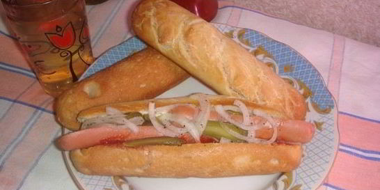 Хот-доги из домашних багетов