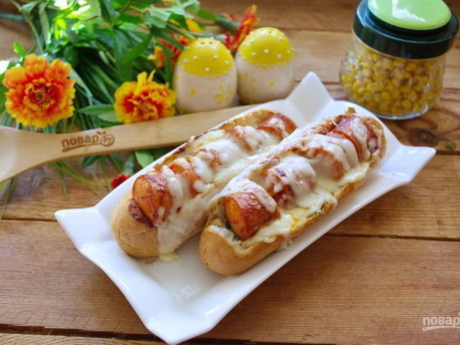 Рецепт хот-догов в булочках