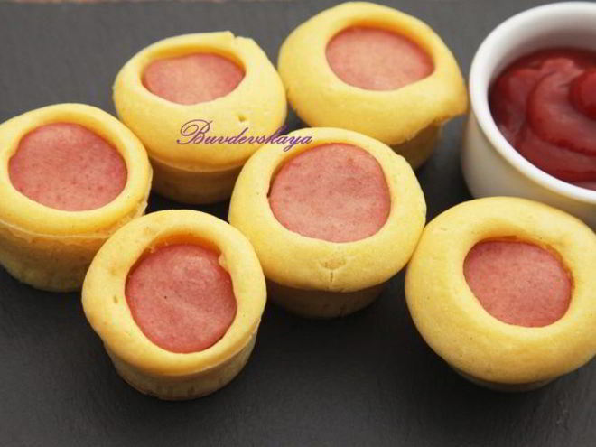 Рецепт мини-кексиков хот-дог