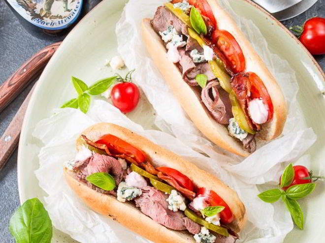 Рецепт неправильного хот-дога с ростбифом