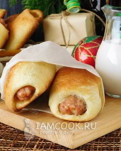Новогодний хот-дог с фаршем