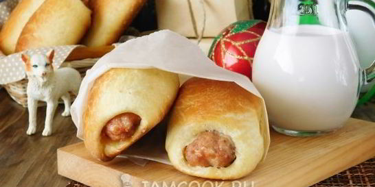 Новогодний хот-дог с фаршем