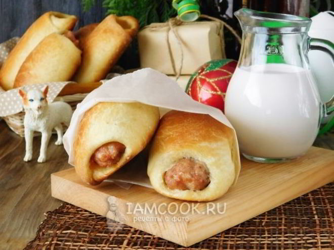 Рецепт новогоднего хот-дога с фаршем