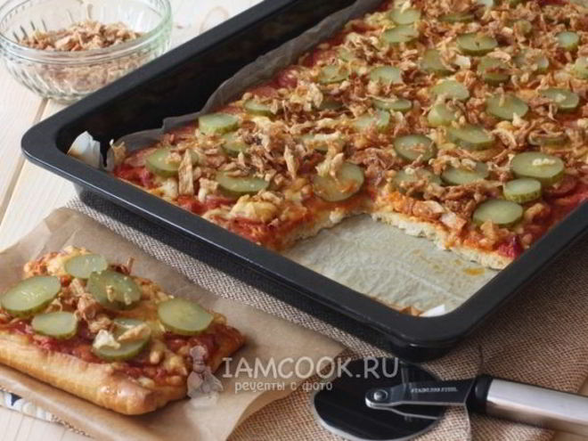 Рецепт пиццы хот-дог