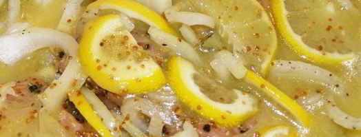 маринованная семга с лимонным соком, кориандром и перцем. Шаг 8