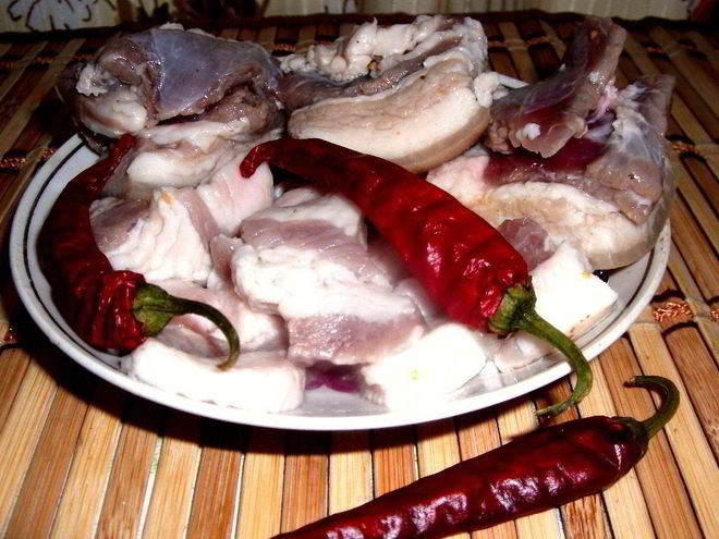 Рецепт маринованного сала с чесноком