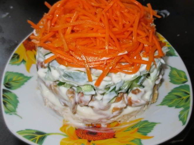 Рецепт корейской моркови с курицей